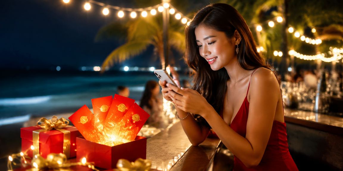 Du khách và người dân Phú Quốc thư giãn trên bãi biển, theo dõi kết quả xổ số trên điện thoại dịp Tết